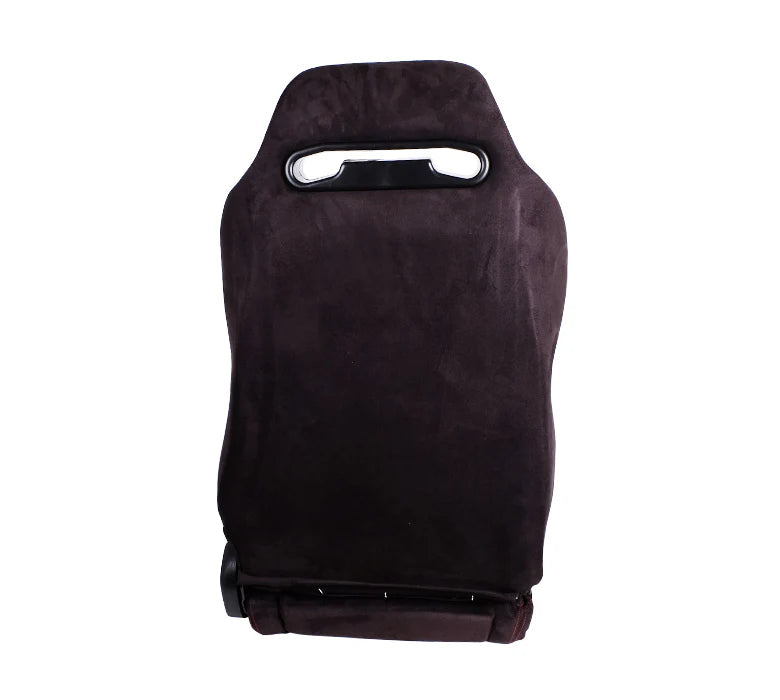 NRG Reclinable Racing Seat Suede with Red Stitching