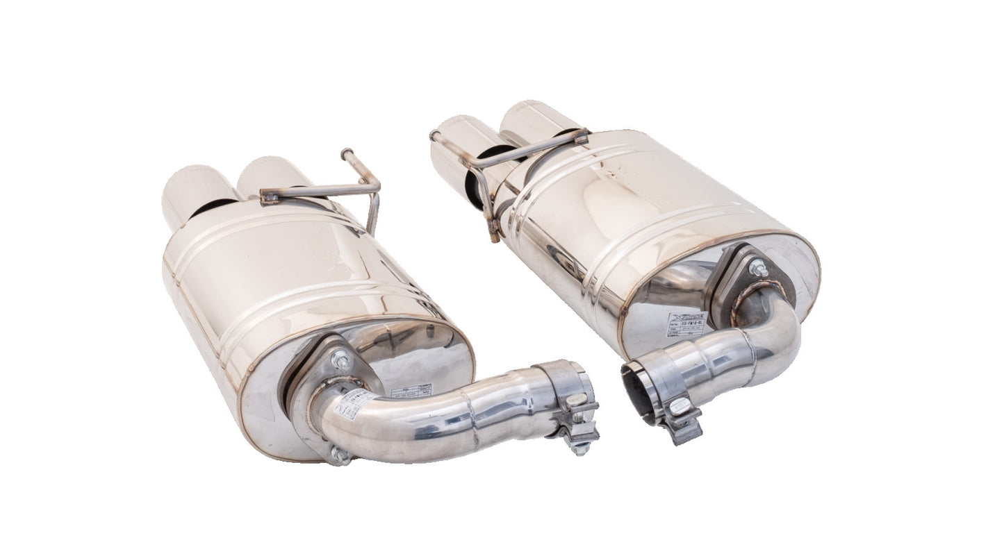 XForce Ford Mustang GT 2018 (Coupe&Convertible) Twin 3" Stainless Steel Axle-Back Exhaust System With Oval Mufflers/Quad Tips