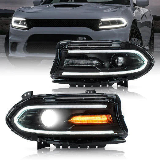 LED Headlights For Dodge Charger 2015-UP OEM Factory Front Lights Asse   Bad Company Performance
