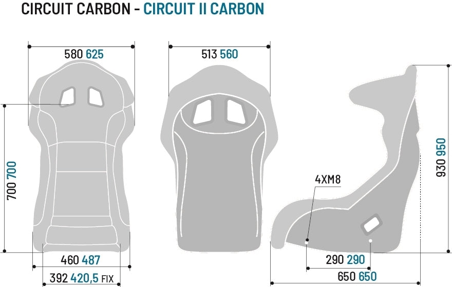 SPARCO CIRCUIT II CARBON (LARGE) SEAT