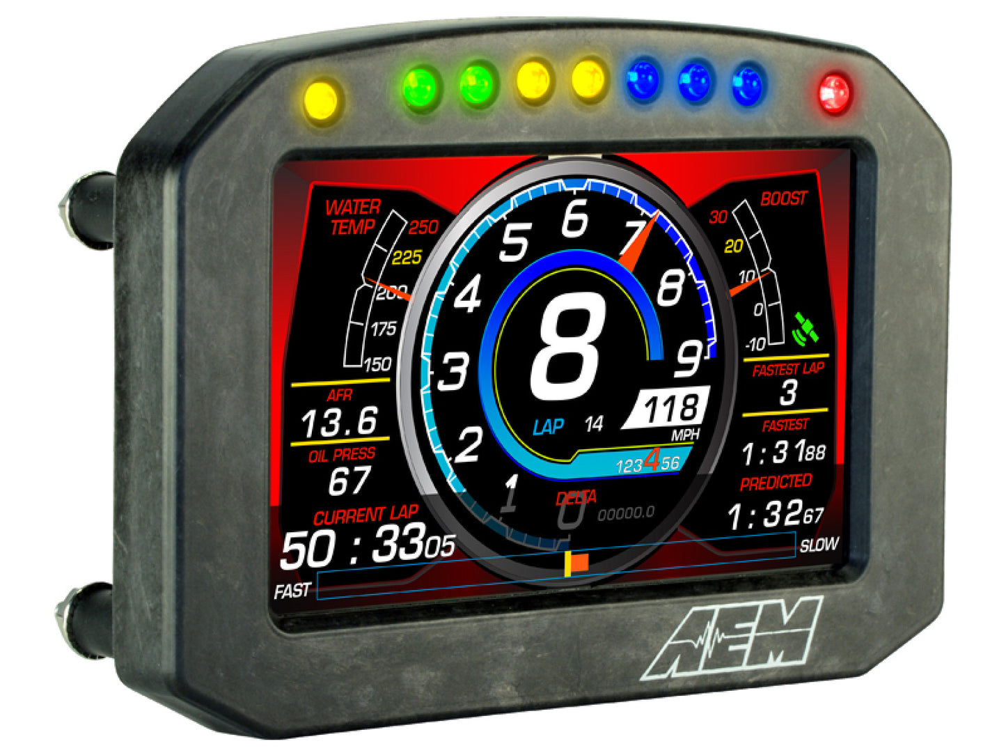 AEM CD-5 Carbon Flat Panel Digital Racing Dash Display - Logging / GPS Enabled