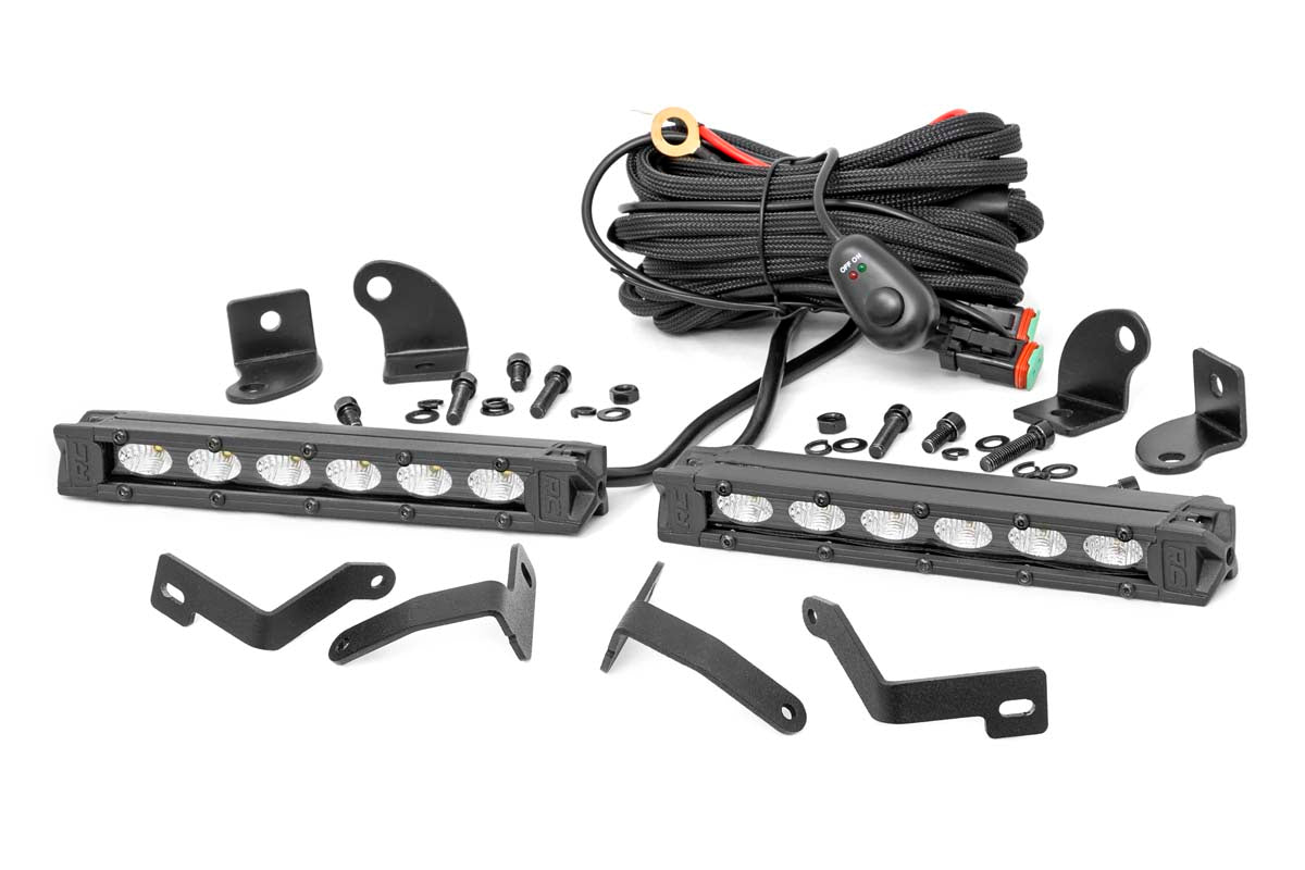 LED Light Kit | Bumper Mount | 6" Black Slimline Pair | Ford Ranger (19-24)