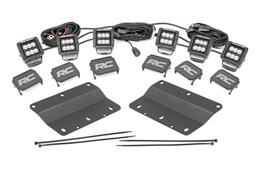 LED Light Kit | Fog Mount | Triple 2" Black Pair | Flood | Ford Bronco (21-24)