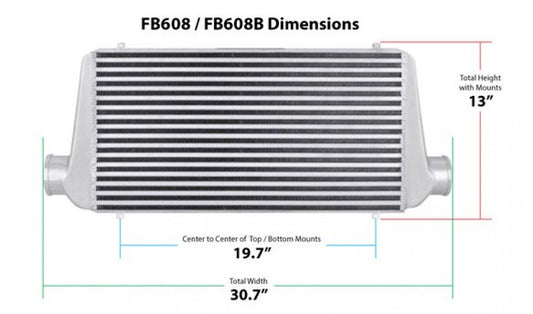 Frostbite Air To Air Intercooler Universal Fit 23.5 in. x 12 in. x 3 in. Core