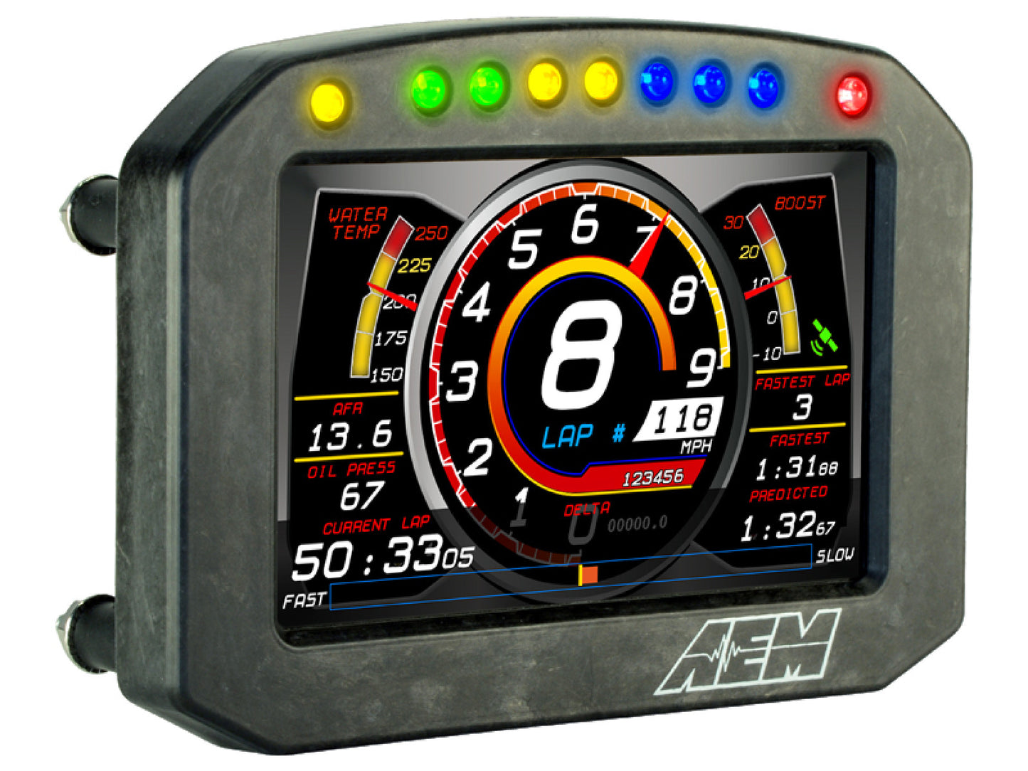 AEM CD-5 Carbon Flat Panel Digital Racing Dash Display - Logging / GPS Enabled