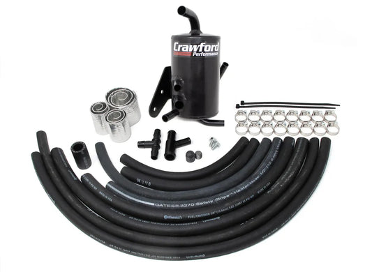 CRAWFORD TMIC V3 AIR OIL SEPARATOR BLACK - WRX 2008-2014 / STI 2008-2021