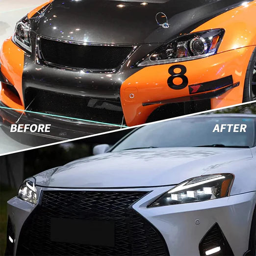 Full LED Headlights For Lexus IS250 & IS350 & ISF [XE20] 2005-2013 Sedan With Blue Breathing Animation