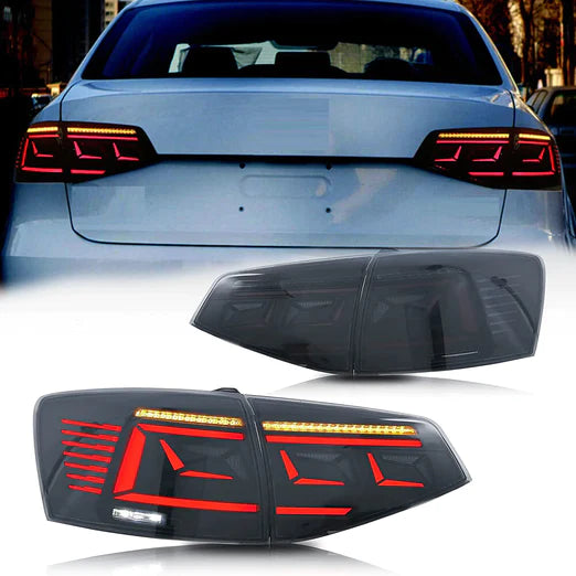 VLAND LED Tail Lights For Volkswagen [VW] Jetta MK6 2015-2018 With Start Up Animation Rear Lamps