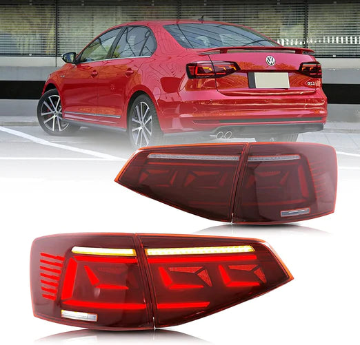 VLAND LED Tail Lights For Volkswagen [VW] Jetta MK6 2015-2018 With Start Up Animation Rear Lamps