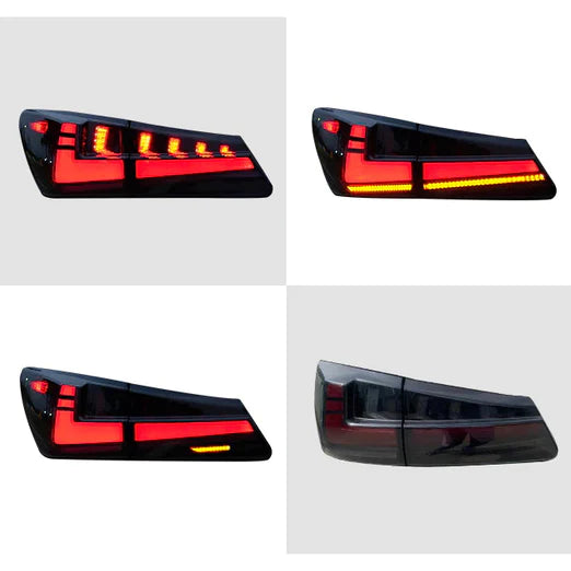 LED Rear Taillights For Lexus IS250 IS350 2006-2012 IS200d IS F [XE20] 2008-2014