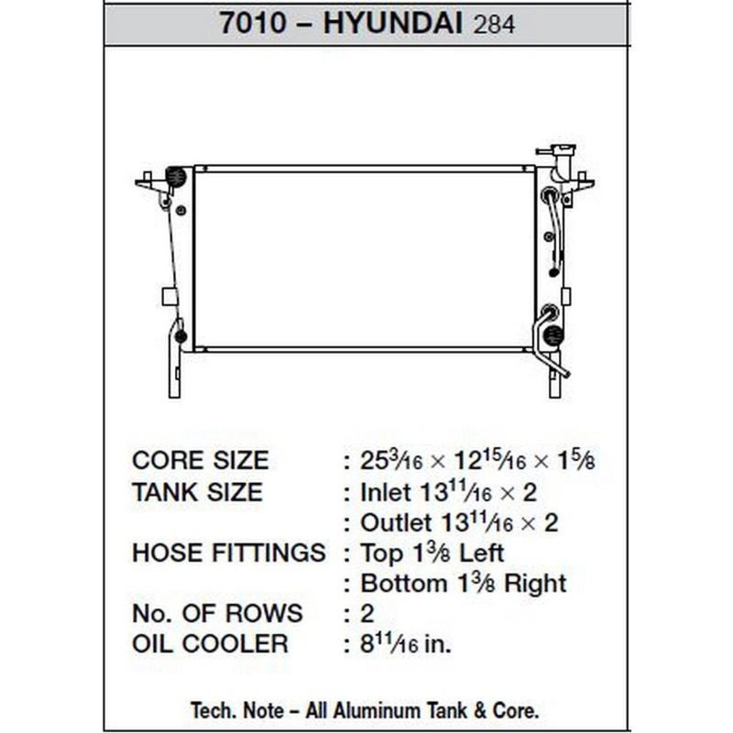 CSF 10-12 Hyundai Genesis 2.0 Turbo Aluminum Radiator