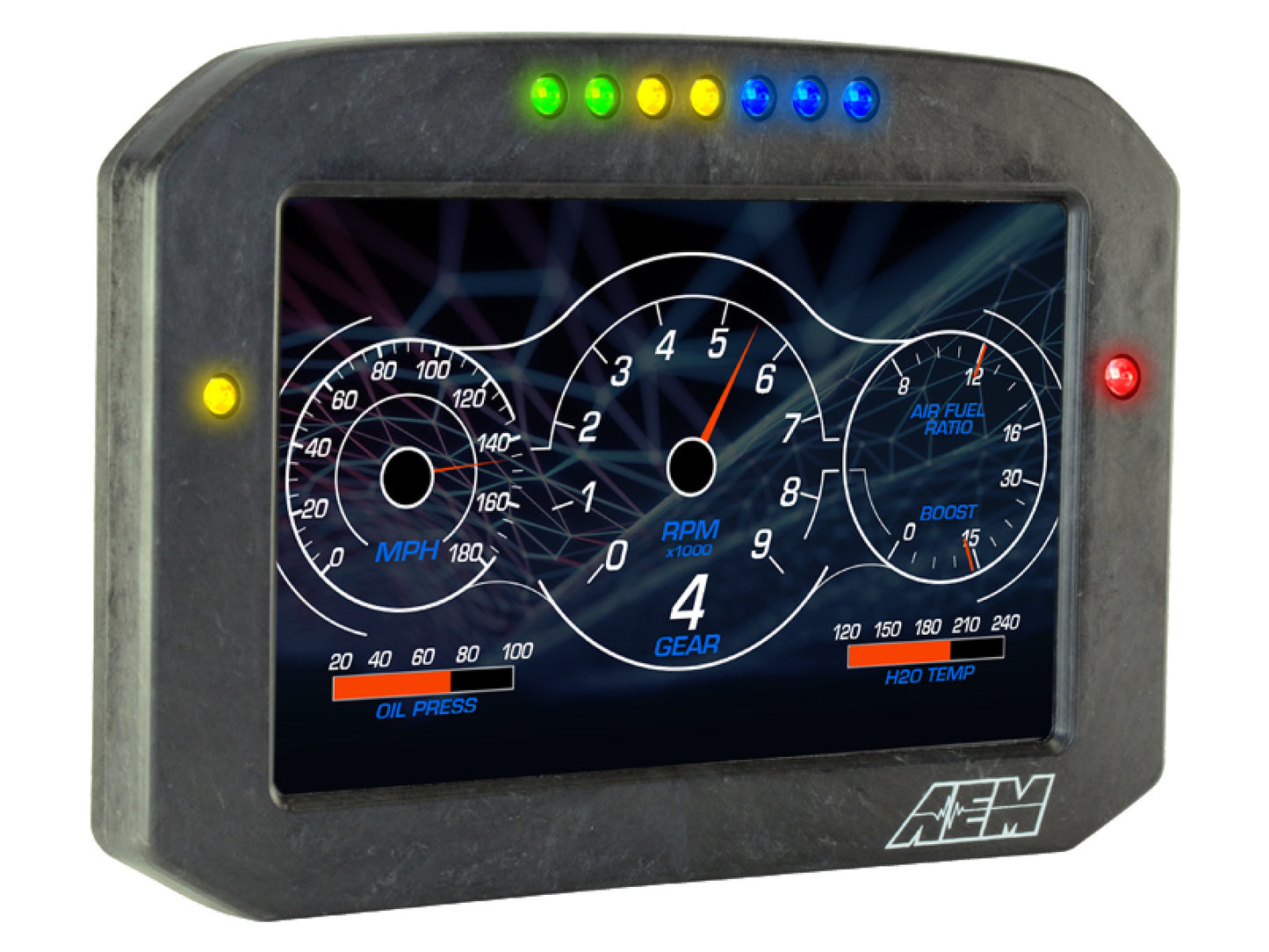 AEM CD-7 Carbon Flat Panel Digital Racing Dash Display - Logging / GPS Enabled