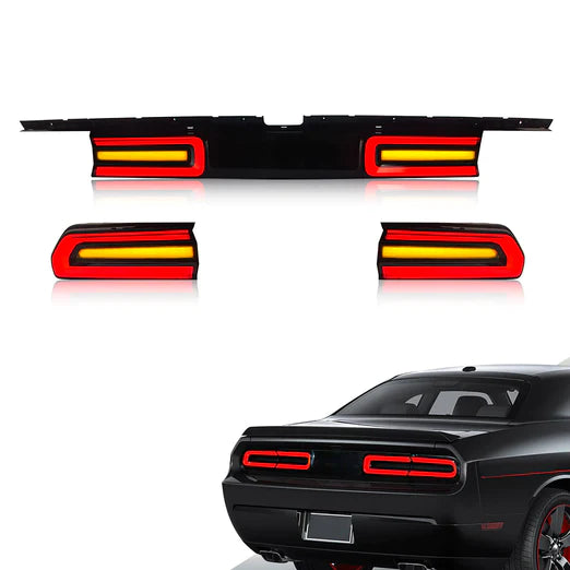 LED Tail Lights For Dodge Challenger 2008-2014 With Sequential Indicators Turn Signals