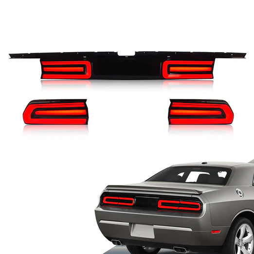 LED Tail Lights For Dodge Challenger 2008-2014 With Sequential Indicators Turn Signals