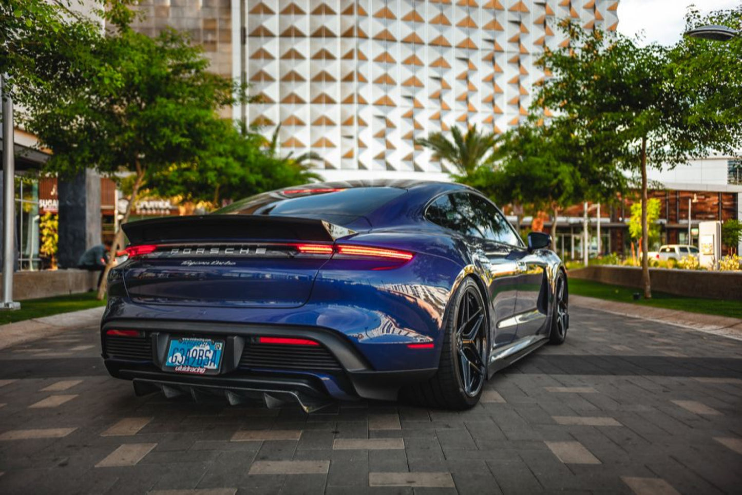 VR Aero Carbon Fiber Rear Diffuser Porsche Taycan Turbo | Turbo S