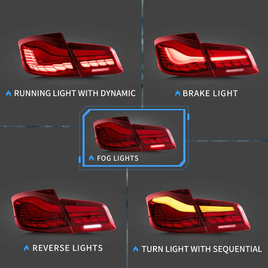 VLAND OLED Tail Lights For BMW 5-Series 2010-2017 F10 F18 6th Gen