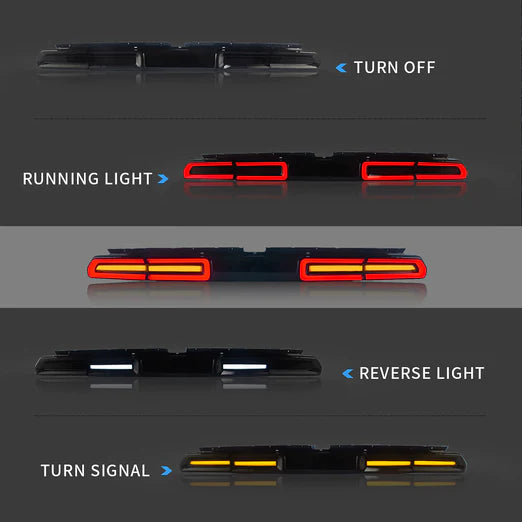 LED Tail Lights For Dodge Challenger 2008-2014 With Sequential Indicators Turn Signals