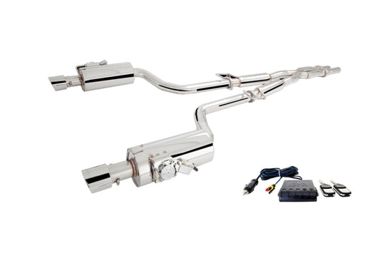 XForce Chrysler 300C SRT-8 6.4L Stainless Steel Twin 3" Cat-Back System with Varex Mufflers