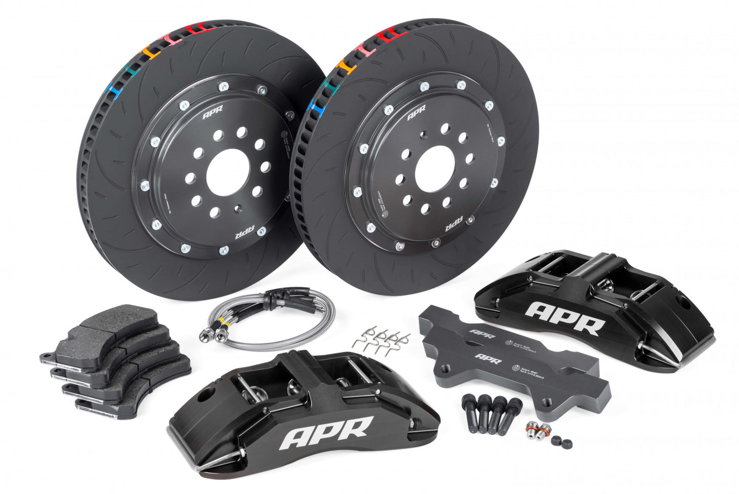 APR Brakes - 380x34mm 2 Piece 6 Piston Kit - Front - Black - RS3 8V Sedan