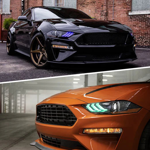 LED & RGB Projector Headlights For Ford Mustang GT and EcoBoost Models 2018-2022