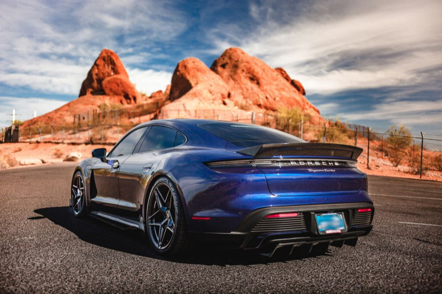 VR Aero Carbon Fiber Trunk Spoiler Porsche Taycan Turbo | Turbo S