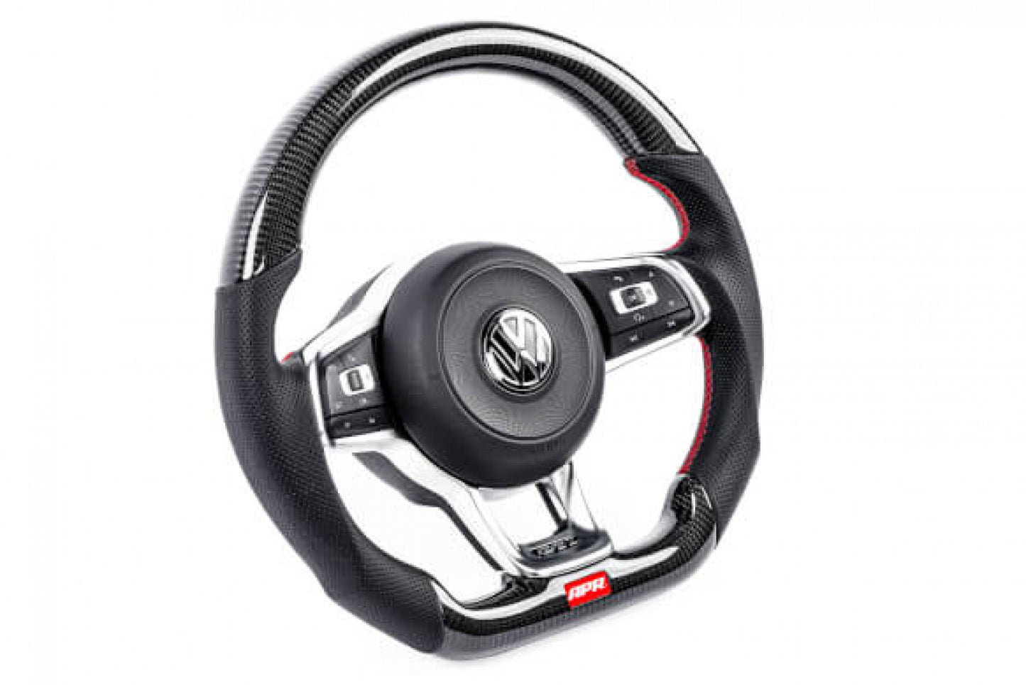 APR Carbon Fiber Steering Wheel W/ Perforated Leather - VW / Mk7 Golf R / GTi / Gli