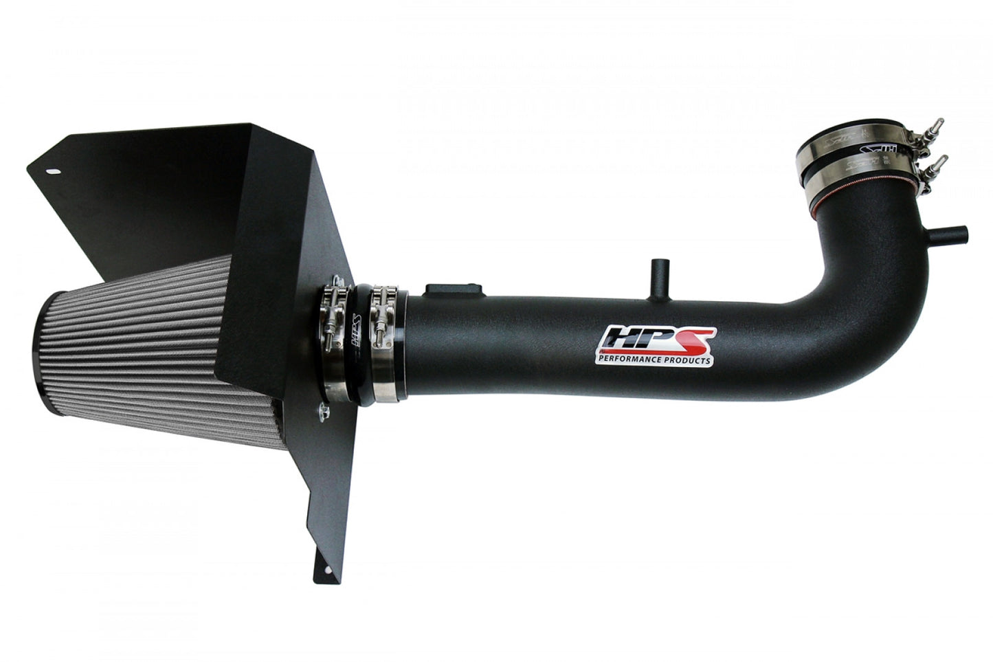 HPS Black Cold Air Intake Kit Heat Shield Cool Ram 827-603WB-1