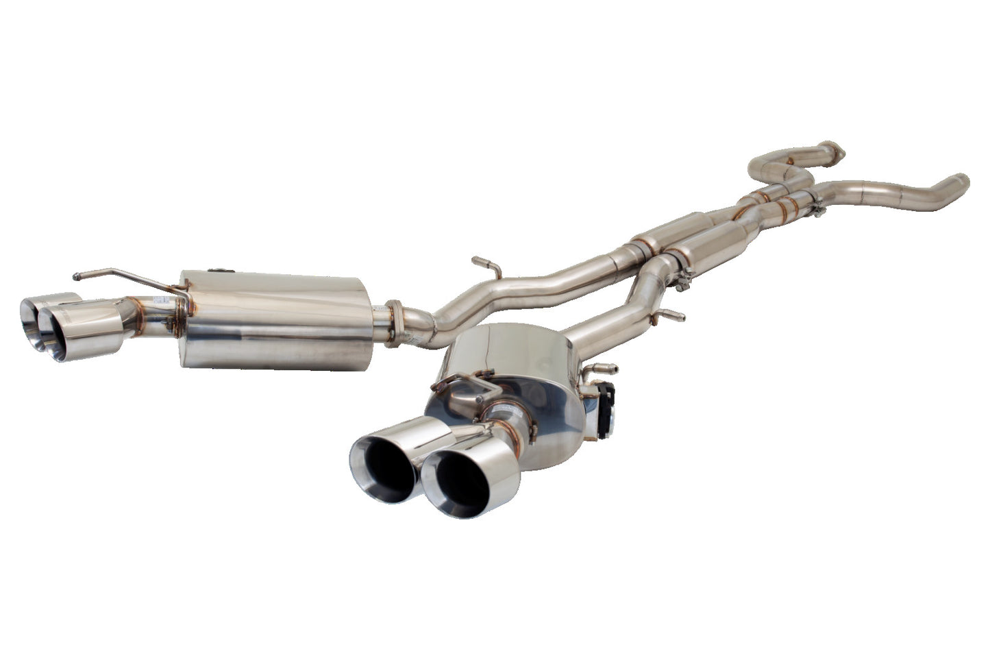 XForce Chevrolet Camaro SS 2016+ Twin 3" Stainless Steel Cat Back System with Dual Varex Rear Mufflers with single tips