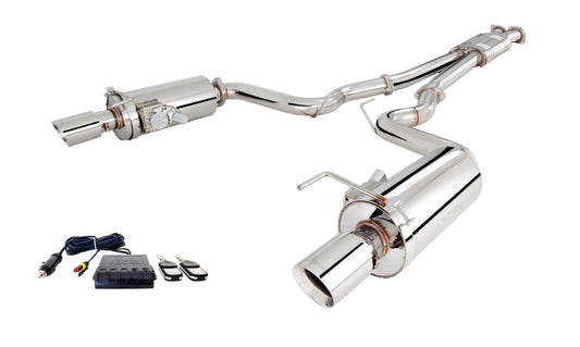 XForce Ford Mustang GT 2015- Twin 3" Stainless Steel Cat-Back Exhaust System With Round Varex Mufflers