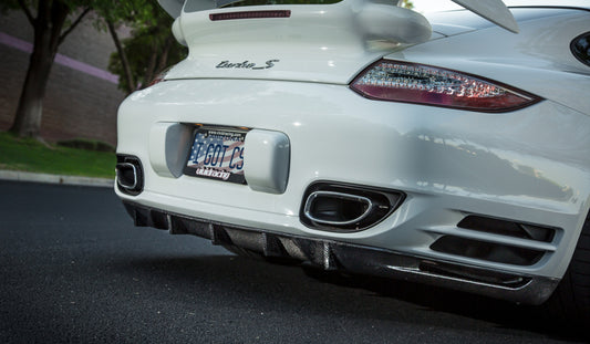 VR Aero Carbon Fiber Strake Diffuser Porsche 997 Turbo 07-13