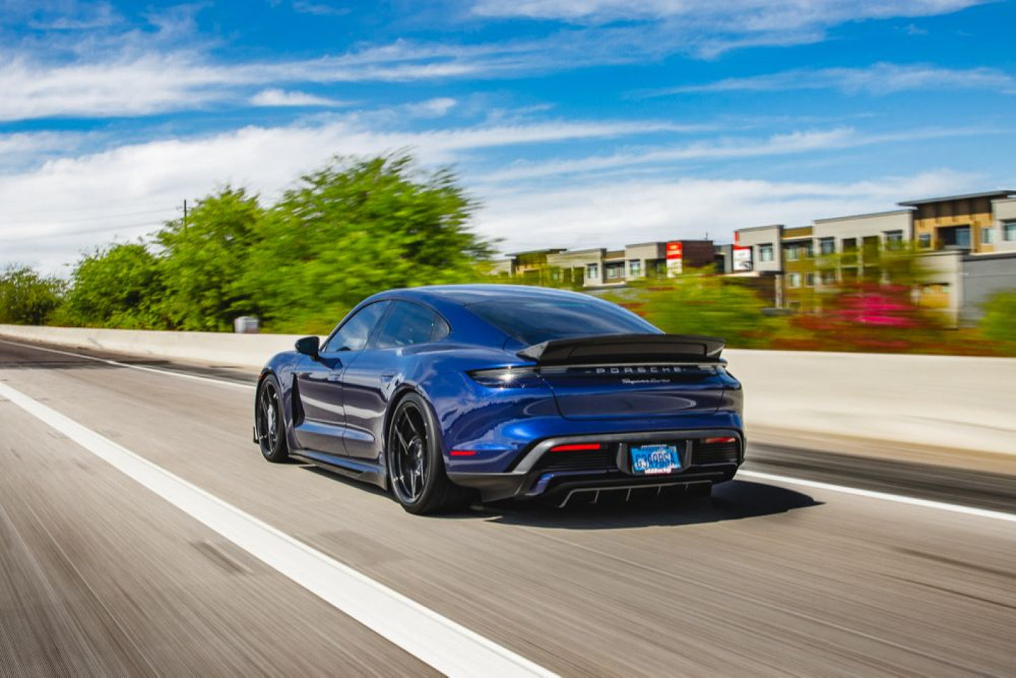 VR Aero Carbon Fiber Rear Diffuser Porsche Taycan Turbo | Turbo S