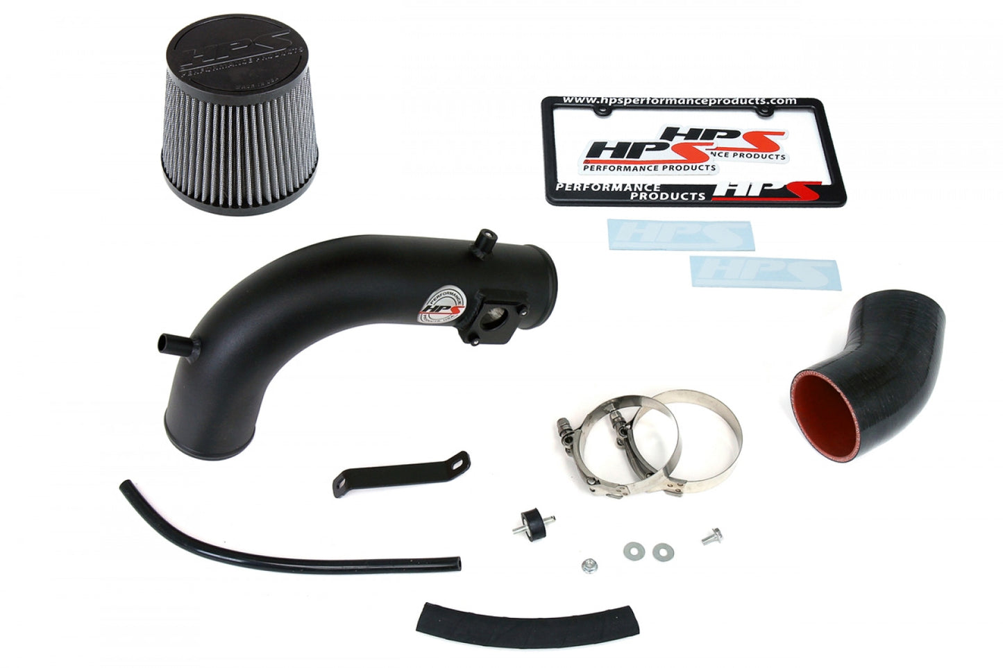 HPS Black Shortram Air Intake Kit Cool Short Ram SRI High Flow Filter 827-105WB