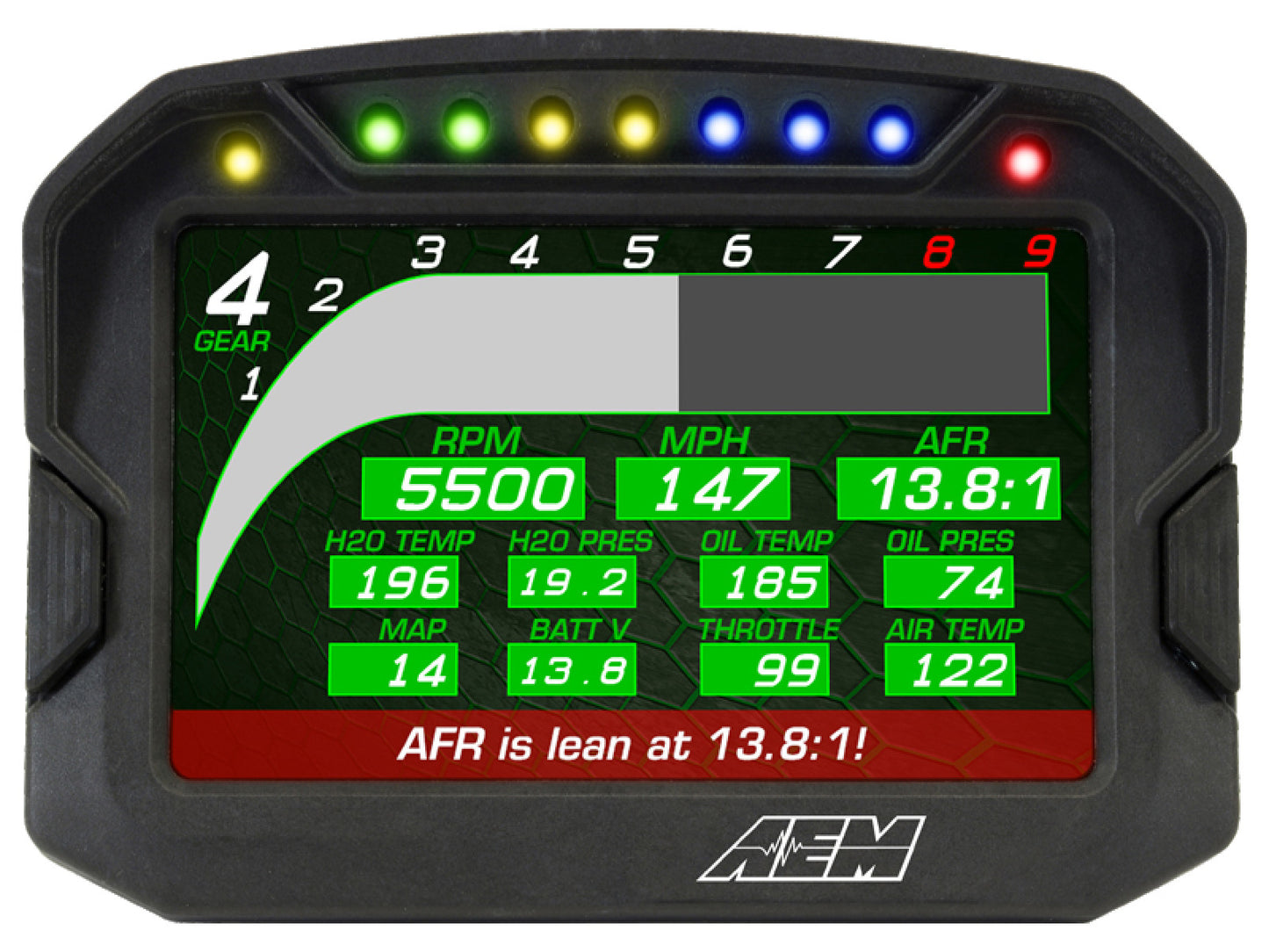 AEM CD-5 Carbon Digital Racing Dash Non-Logging/ Non-GPS Display