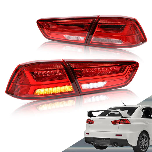 VLAND LED Tail Lights For Mitsubishi Lancer EVO X 2008-2018 With Sequential Indicators