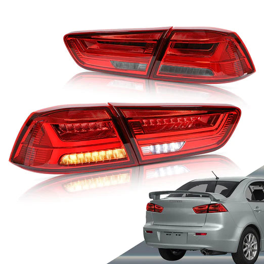 VLAND LED Tail Lights For Mitsubishi Lancer EVO X 2008-2018 With Sequential Indicators