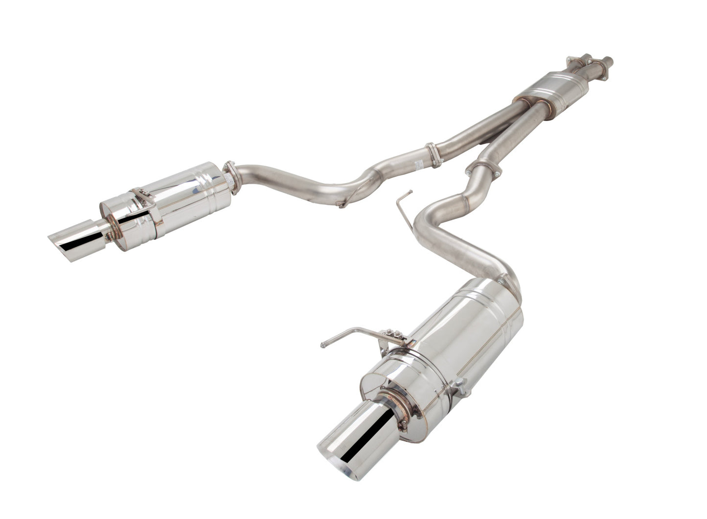 XForce Ford Mustang GT 2015- Twin 3" Brushed Stainless Steel Cat-Back Exhaust System