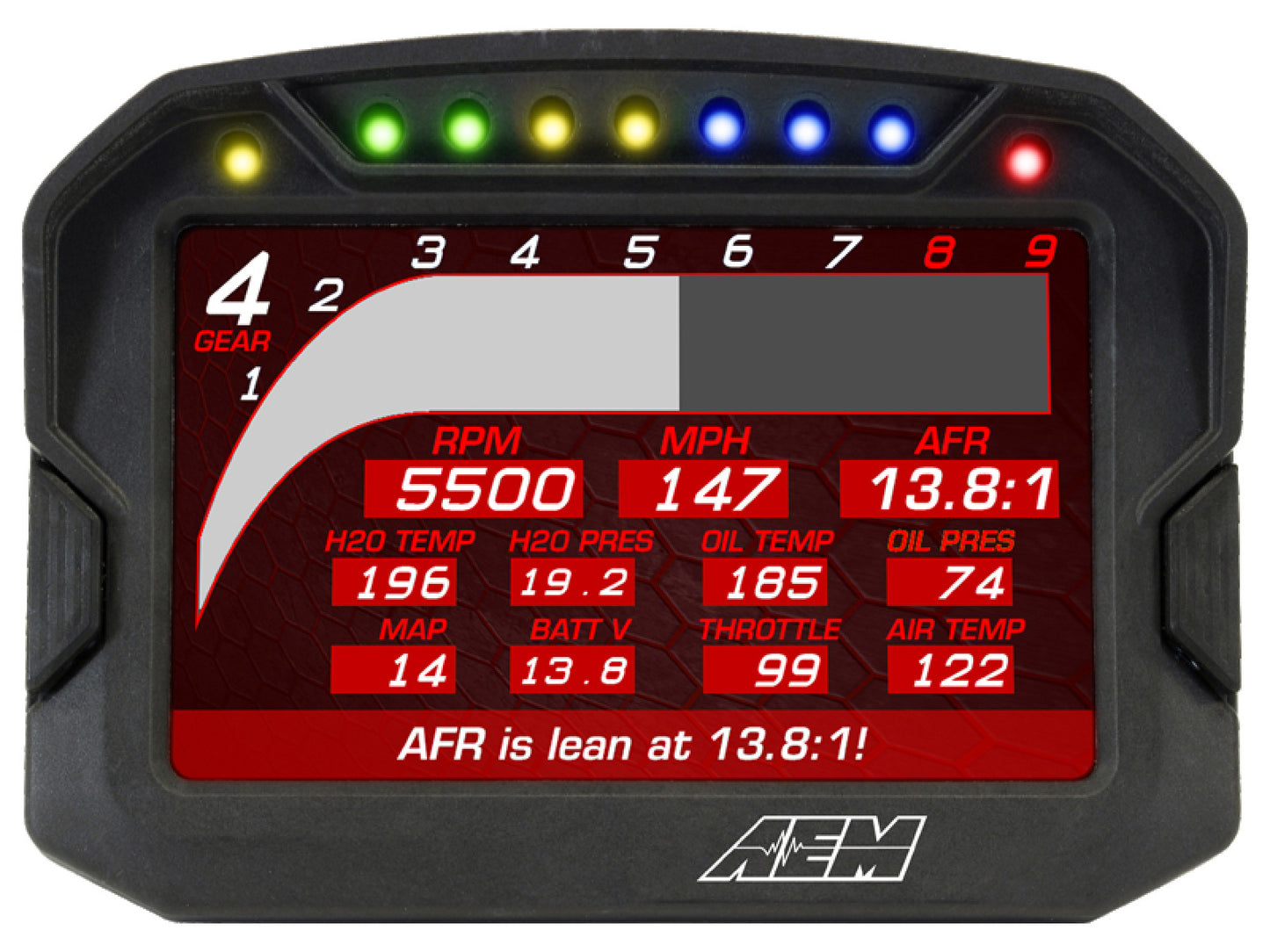 AEM CD-5 Carbon Digital Racing Logging and GPS Enabled Dash Display