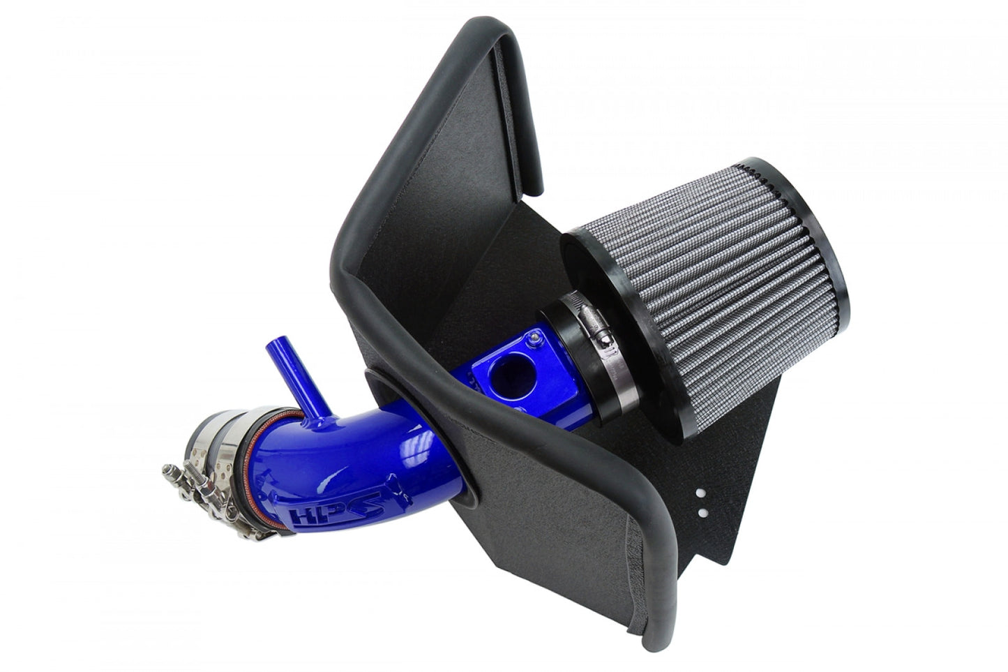 HPS Blue Shortram Air Intake Kit Heat Shield Cool Ram 827-619BL