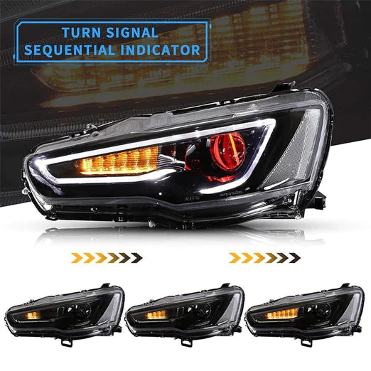 Demon Eye Headlights For Mitsubishi Lancer GT EVO X 2008-2018