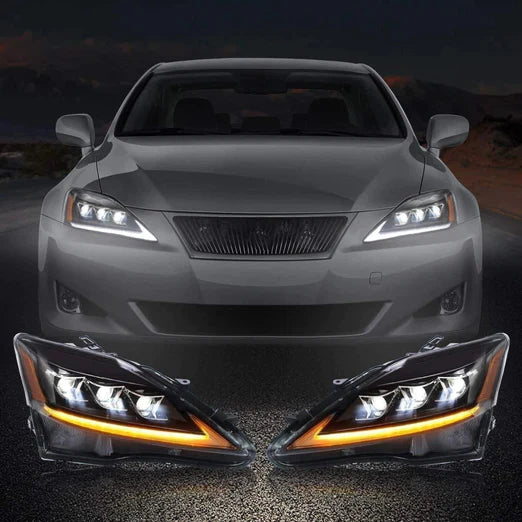 Full LED Headlights For Lexus IS250 & IS350 & ISF [XE20] 2005-2013 Sedan with Sequential Turn Signals