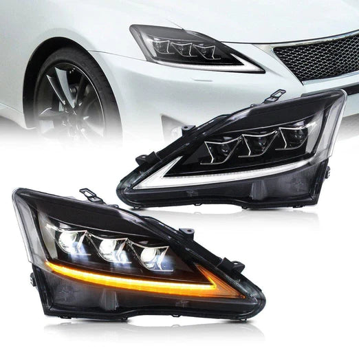 Full LED Headlights For Lexus IS250 & IS350 & ISF [XE20] 2005-2013 Sedan with Sequential Turn Signals