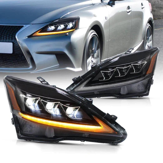 Full LED Headlights For Lexus IS250 & IS350 & ISF [XE20] 2005-2013 Sedan with Sequential Turn Signals