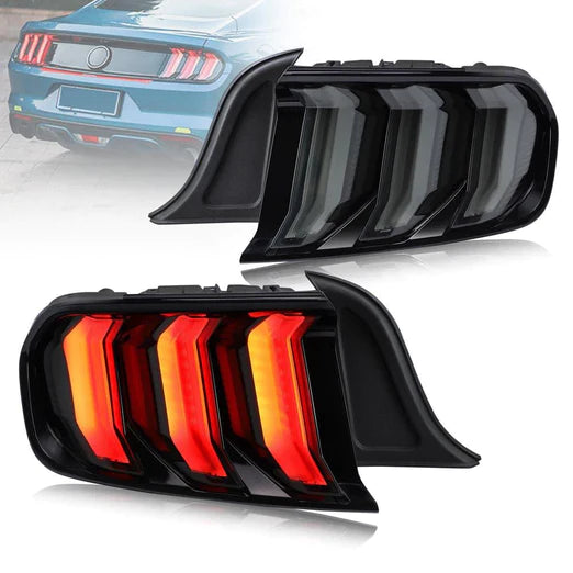 Full LED Tail Lights For Ford Mustang 2015-UP with Sequential Turn Signal (5 modes switchable)