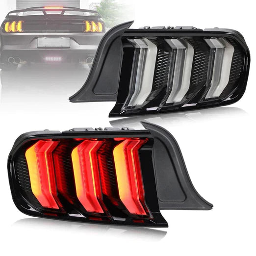 Full LED Tail Lights For Ford Mustang 2015-UP with Sequential Turn Signal (5 modes switchable)