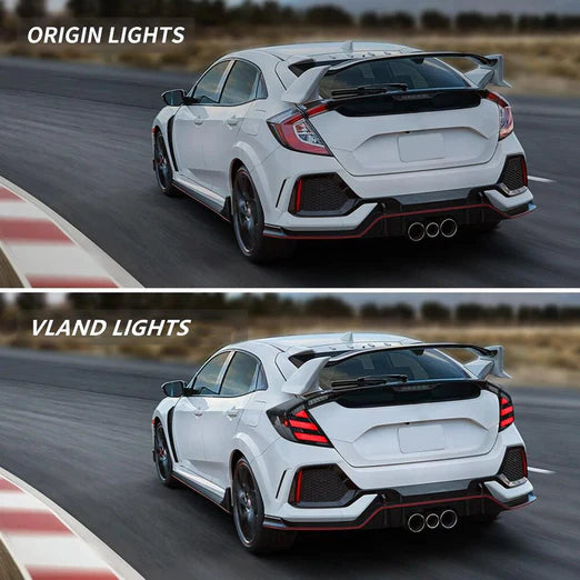 mugen style Full LED Tail Lights For Honda Civic Hatchback & Type R FK8 2016-2021