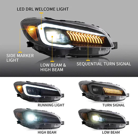 Dual Beam Projector Headlights For Subaru WRX/STI 2015-2021