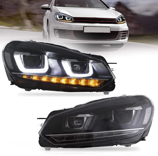 LED Headlights For Volkswagen(VW) Golf 6 Mk6 2008-2014 With Sequential