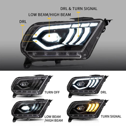 LED Projector Headlights For Ford Mustang 2010-2014