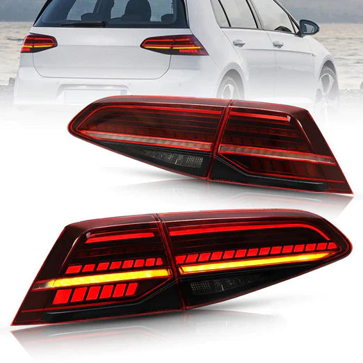 LED Tail lights Fit For Volkswagen Golf 7 MK7 MK7.5 2013-2020[E-MARK](NOT Suitable for factory halogen taillights version)