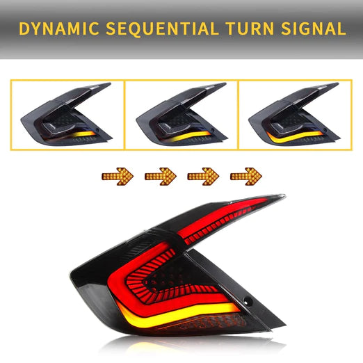 Led Tail Lights For 2016-2021 Honda Civic Sedan 10th Gen